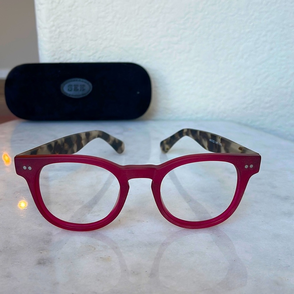 SEE Eyewear new raspberry and tortoise frames